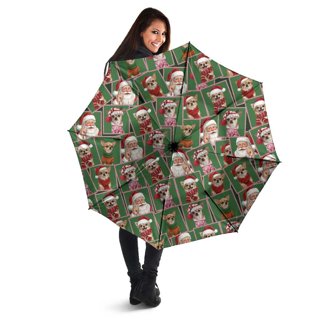 Chihuahua Santa Clau Christmas Umbrella Xmas Holiday Patterns - Wonder Print Shop