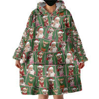 Chihuahua Santa Clau Christmas Wearable Blanket Hoodie Xmas Holiday Patterns - Wonder Print Shop