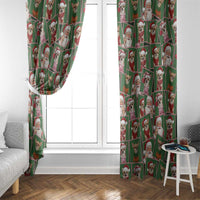 Chihuahua Santa Clau Christmas Window Curtain Xmas Holiday Patterns - Wonder Print Shop