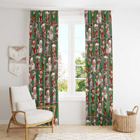 Chihuahua Santa Clau Christmas Window Curtain Xmas Holiday Patterns - Wonder Print Shop