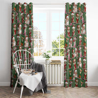 Chihuahua Santa Clau Christmas Window Curtain Xmas Holiday Patterns - Wonder Print Shop