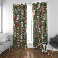 Chihuahua Santa Clau Christmas Window Curtain Xmas Holiday Patterns - Wonder Print Shop