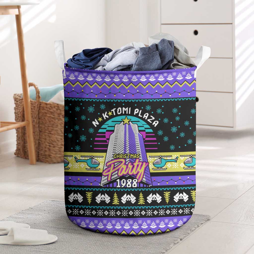 Christmas Party 1988 Nakatomi Plaza Laundry Basket Xmas Holiday Patterns - Wonder Print Shop