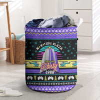 Christmas Party 1988 Nakatomi Plaza Laundry Basket Xmas Holiday Patterns - Wonder Print Shop