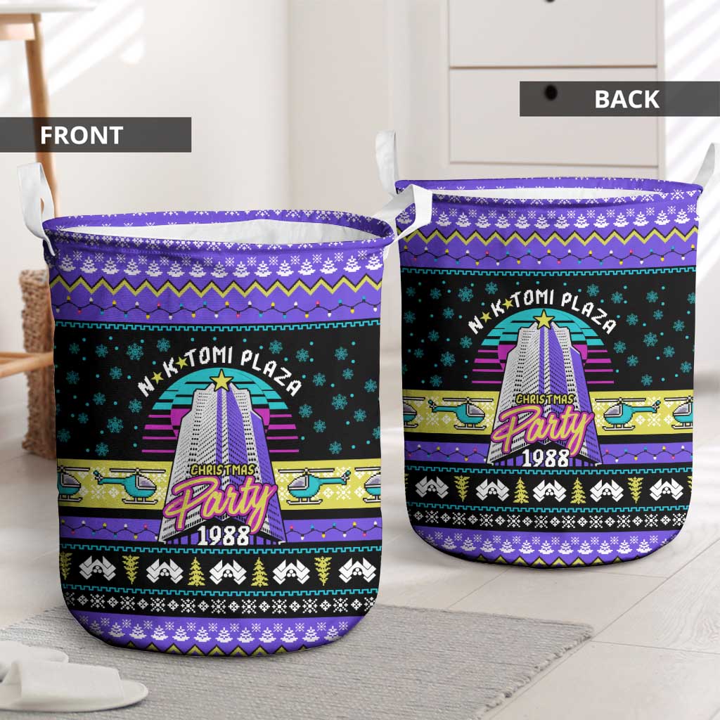 Christmas Party 1988 Nakatomi Plaza Laundry Basket Xmas Holiday Patterns - Wonder Print Shop