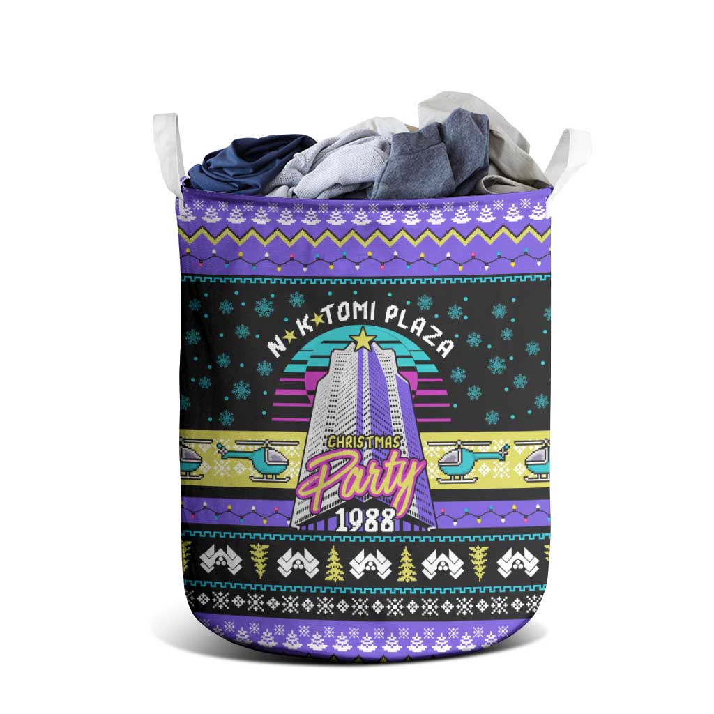 Christmas Party 1988 Nakatomi Plaza Laundry Basket Xmas Holiday Patterns - Wonder Print Shop