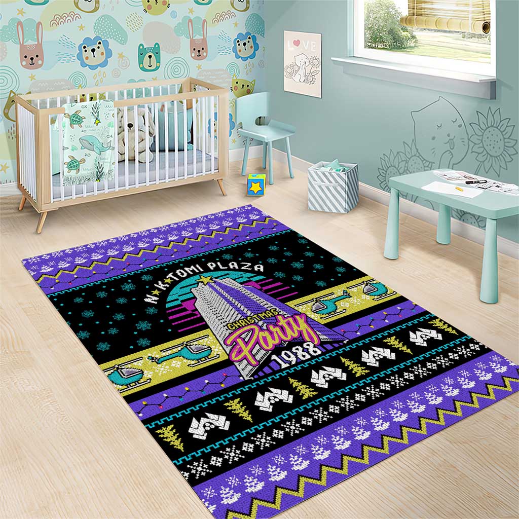 Christmas Party 1988 Nakatomi Plaza Area Rug Xmas Holiday Patterns - Wonder Print Shop