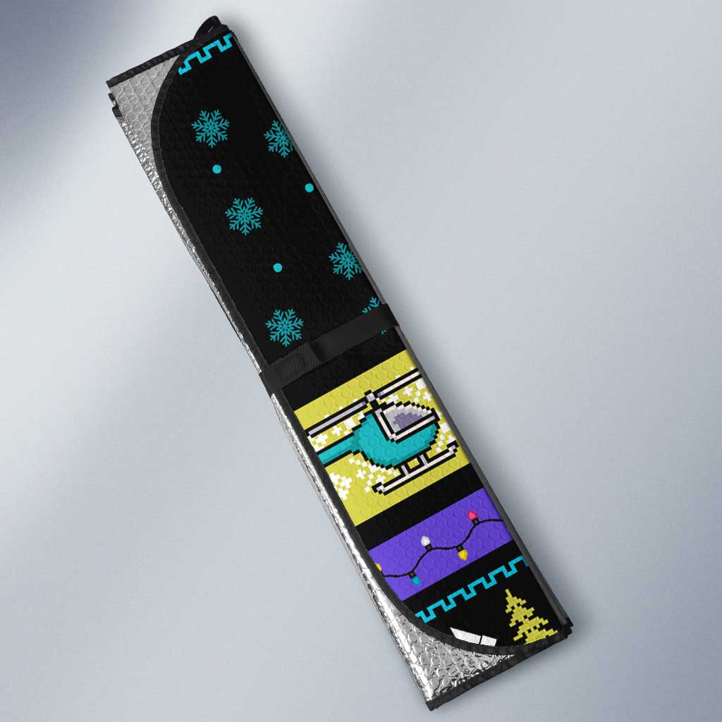 Christmas Party 1988 Nakatomi Plaza Auto Sun Shade Xmas Holiday Patterns - Wonder Print Shop