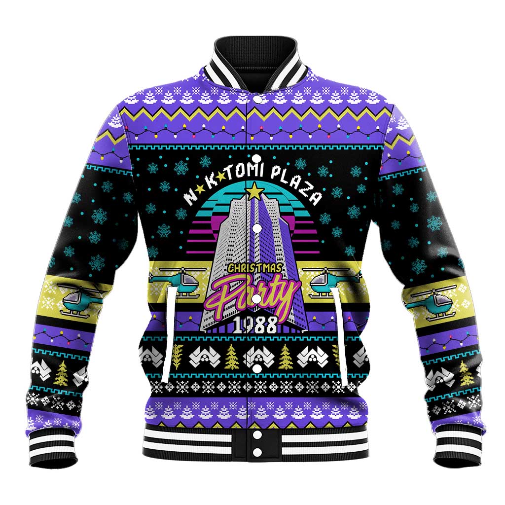 Christmas Party 1988 Nakatomi Plaza Baseball Jacket Xmas Holiday Patterns - Wonder Print Shop