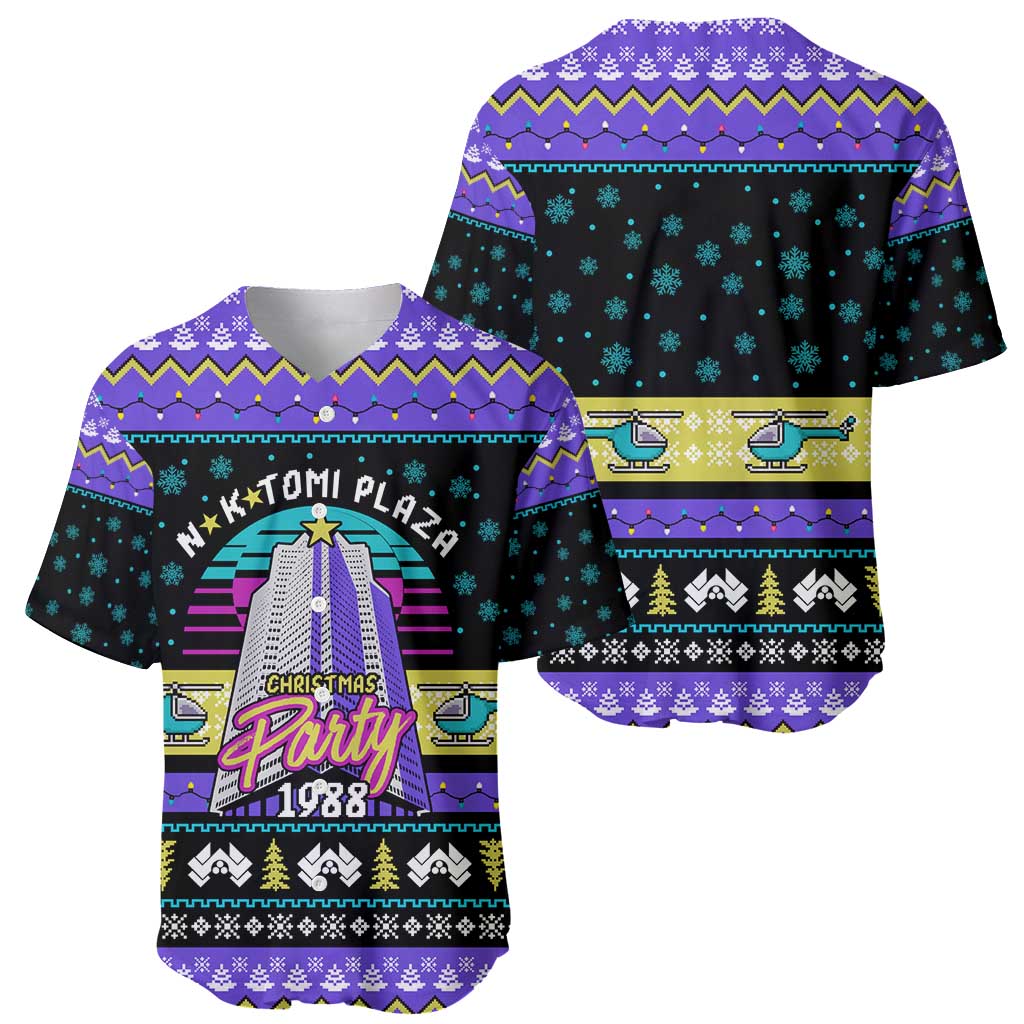 Christmas Party 1988 Nakatomi Plaza Baseball Jersey Xmas Holiday Patterns - Wonder Print Shop