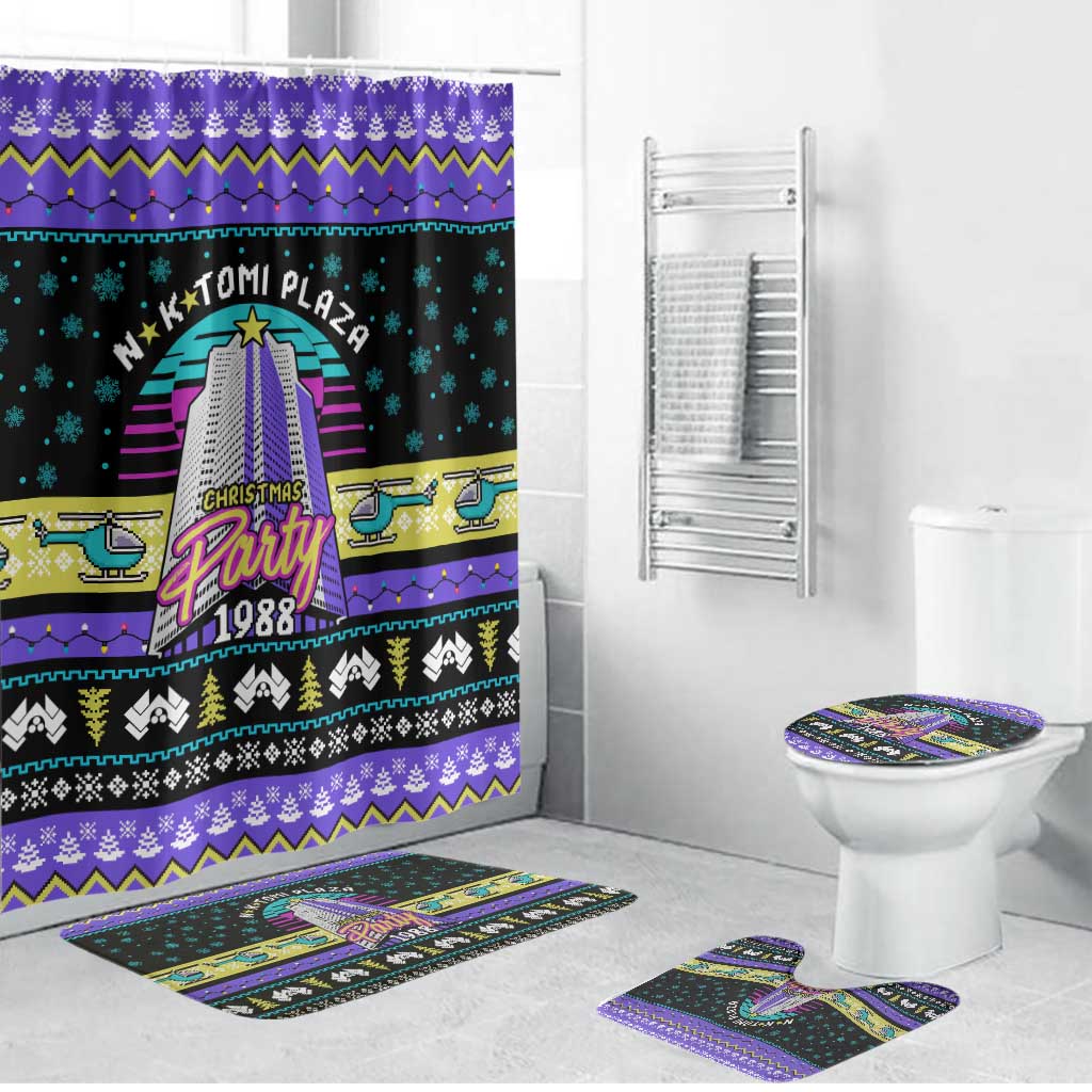 Christmas Party 1988 Nakatomi Plaza Bathroom Set Xmas Holiday Patterns - Wonder Print Shop