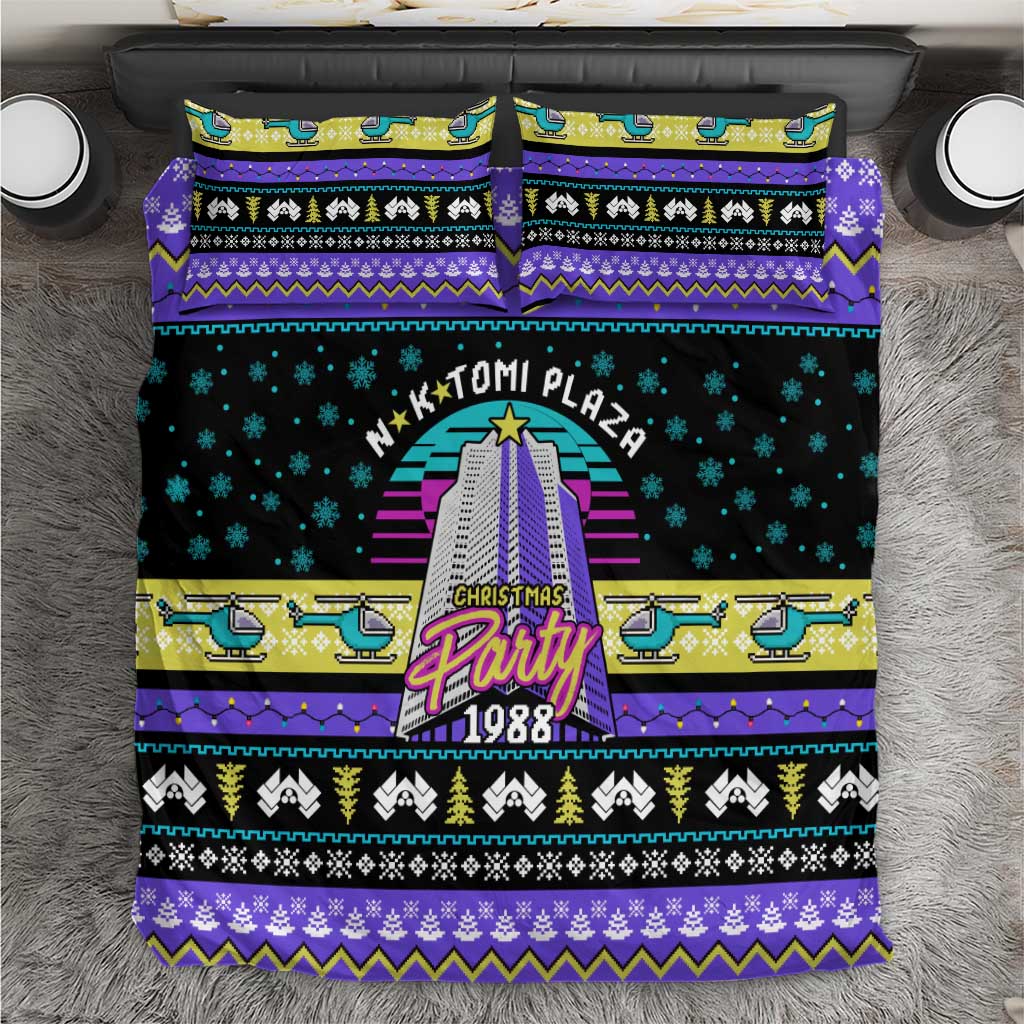 Christmas Party 1988 Nakatomi Plaza Bedding Set Xmas Holiday Patterns - Wonder Print Shop