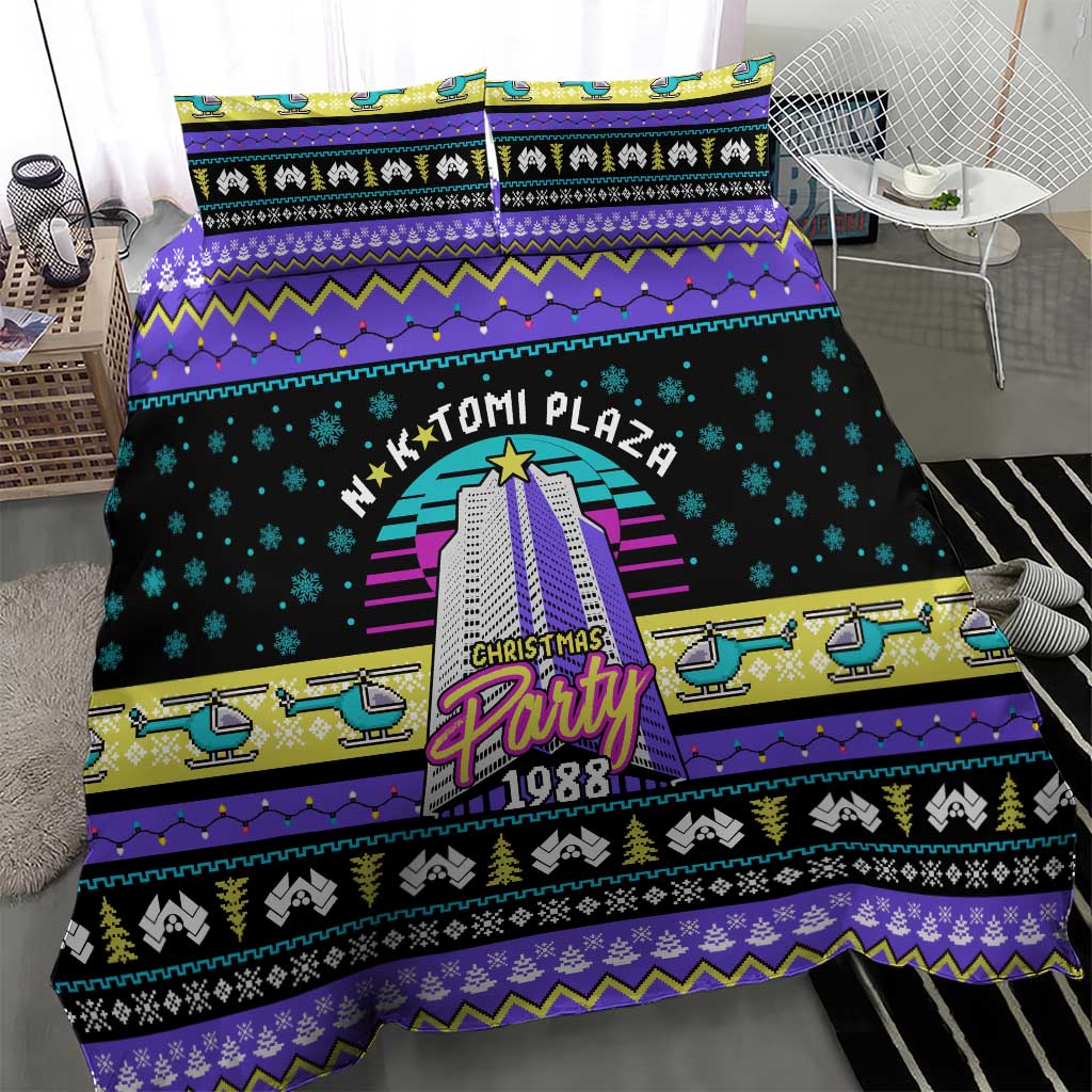 Christmas Party 1988 Nakatomi Plaza Bedding Set Xmas Holiday Patterns - Wonder Print Shop