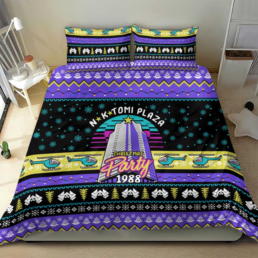 Christmas Party 1988 Nakatomi Plaza Bedding Set Xmas Holiday Patterns - Wonder Print Shop