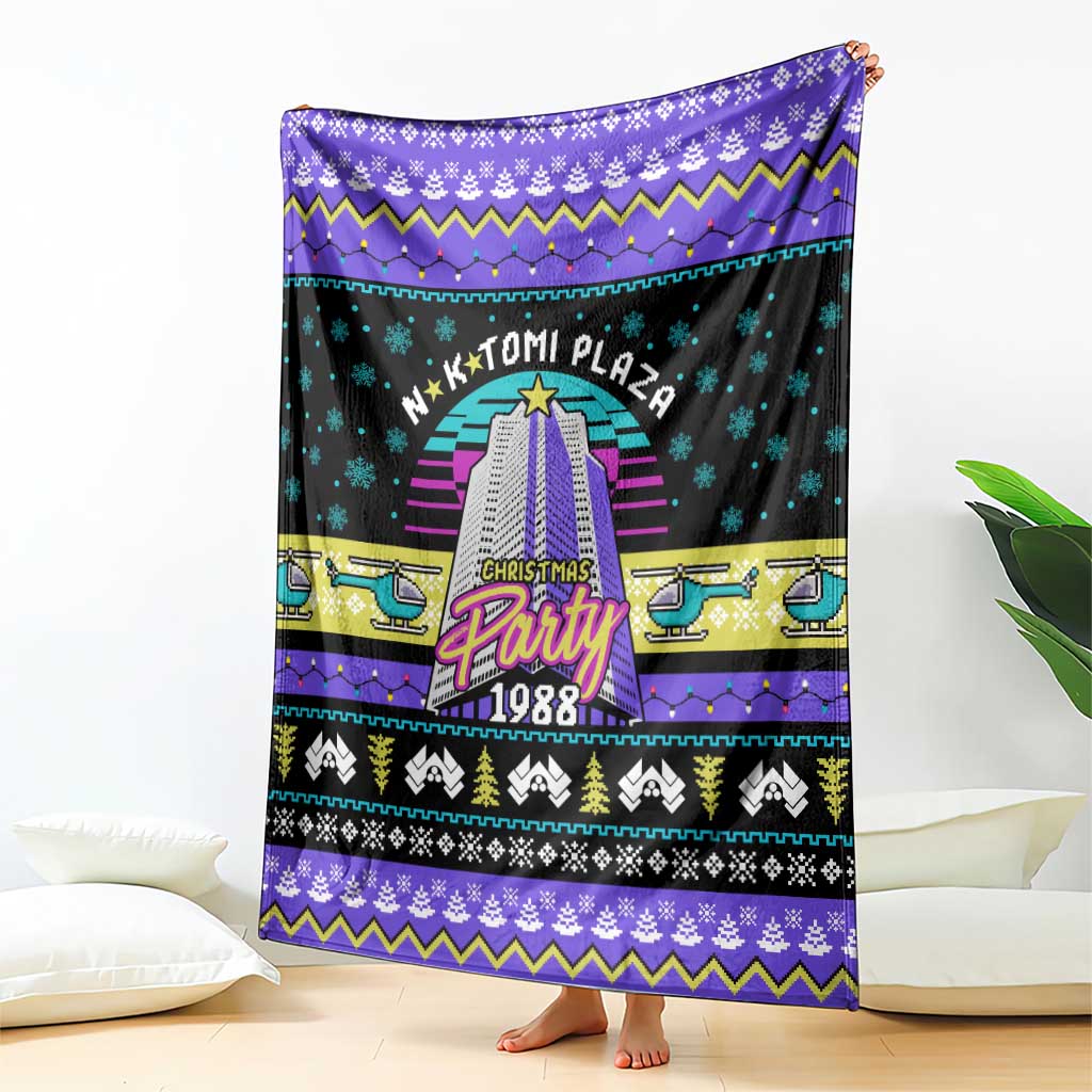Christmas Party 1988 Nakatomi Plaza Blanket Xmas Holiday Patterns - Wonder Print Shop
