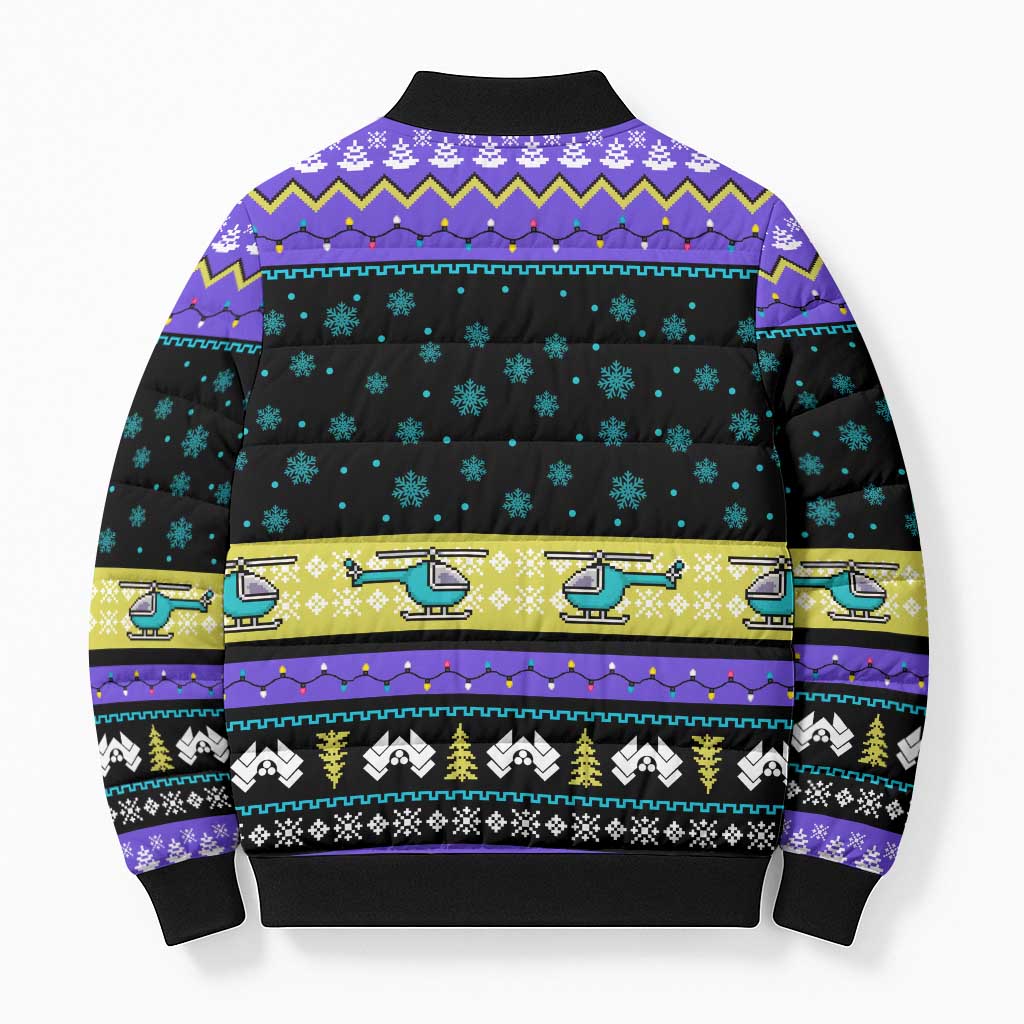 Christmas Party 1988 Nakatomi Plaza Bomber Puffer Jacket Xmas Holiday Patterns - Wonder Print Shop