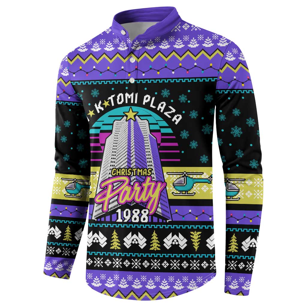 Christmas Party 1988 Nakatomi Plaza Button Sweatshirt Xmas Holiday Patterns - Wonder Print Shop