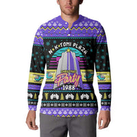 Christmas Party 1988 Nakatomi Plaza Button Sweatshirt Xmas Holiday Patterns - Wonder Print Shop