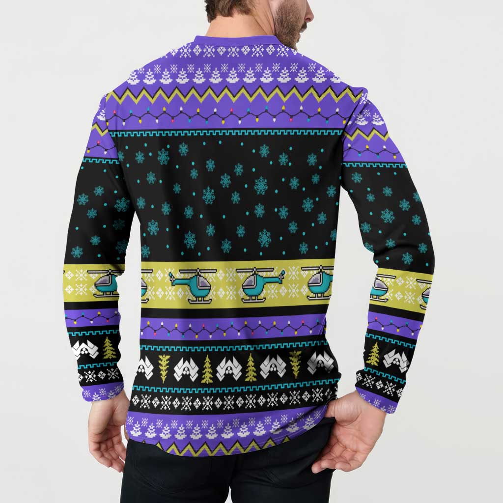 Christmas Party 1988 Nakatomi Plaza Button Sweatshirt Xmas Holiday Patterns - Wonder Print Shop