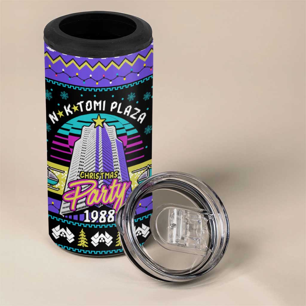Christmas Party 1988 Nakatomi Plaza 4 in 1 Can Cooler Tumbler Xmas Holiday Patterns - Wonder Print Shop