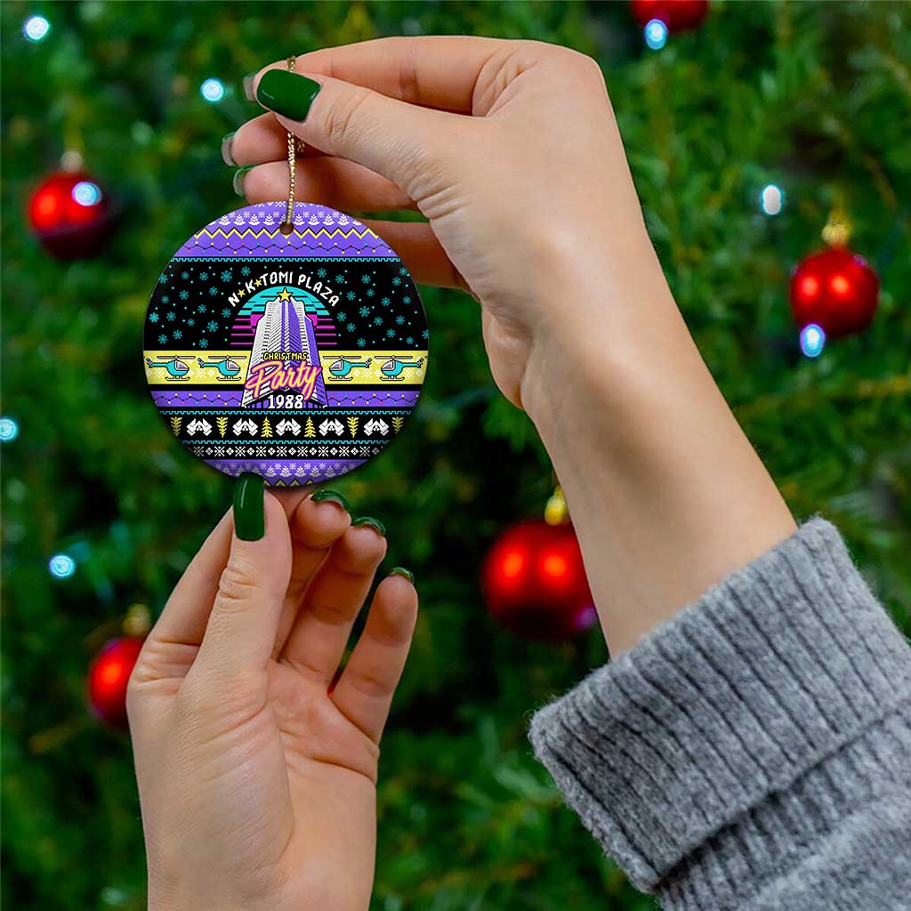 Christmas Party 1988 Nakatomi Plaza Ceramic Ornament Xmas Holiday Patterns - Wonder Print Shop