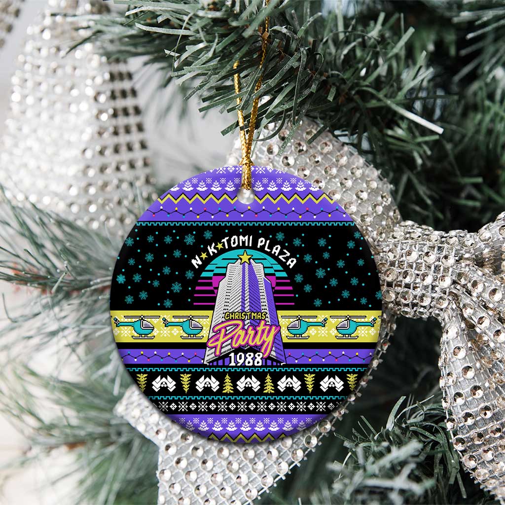Christmas Party 1988 Nakatomi Plaza Ceramic Ornament Xmas Holiday Patterns - Wonder Print Shop