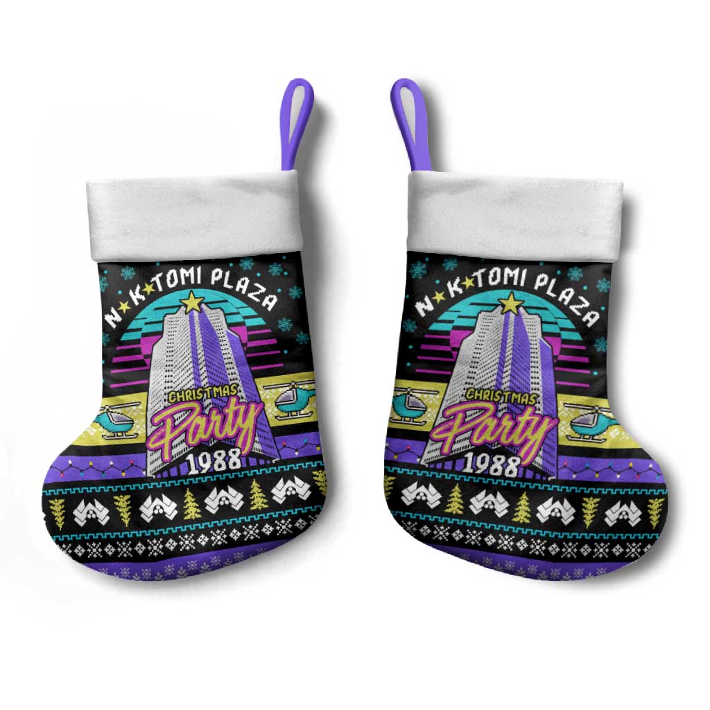 Christmas Party 1988 Nakatomi Plaza Christmas Stocking Xmas Holiday Patterns - Wonder Print Shop