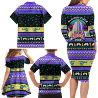 Christmas Party 1988 Nakatomi Plaza Family Matching Long Sleeve Bodycon Dress and Hawaiian Shirt Xmas Holiday Patterns - Wonder Print Shop