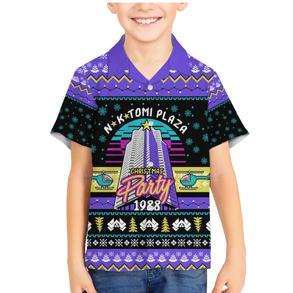 Christmas Party 1988 Nakatomi Plaza Family Matching Mermaid Dress and Hawaiian Shirt Xmas Holiday Patterns - Wonder Print Shop