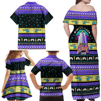 Christmas Party 1988 Nakatomi Plaza Family Matching Off Shoulder Maxi Dress and Hawaiian Shirt Xmas Holiday Patterns - Wonder Print Shop