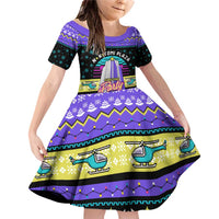 Christmas Party 1988 Nakatomi Plaza Family Matching Off Shoulder Short Dress and Hawaiian Shirt Xmas Holiday Patterns - Wonder Print Shop