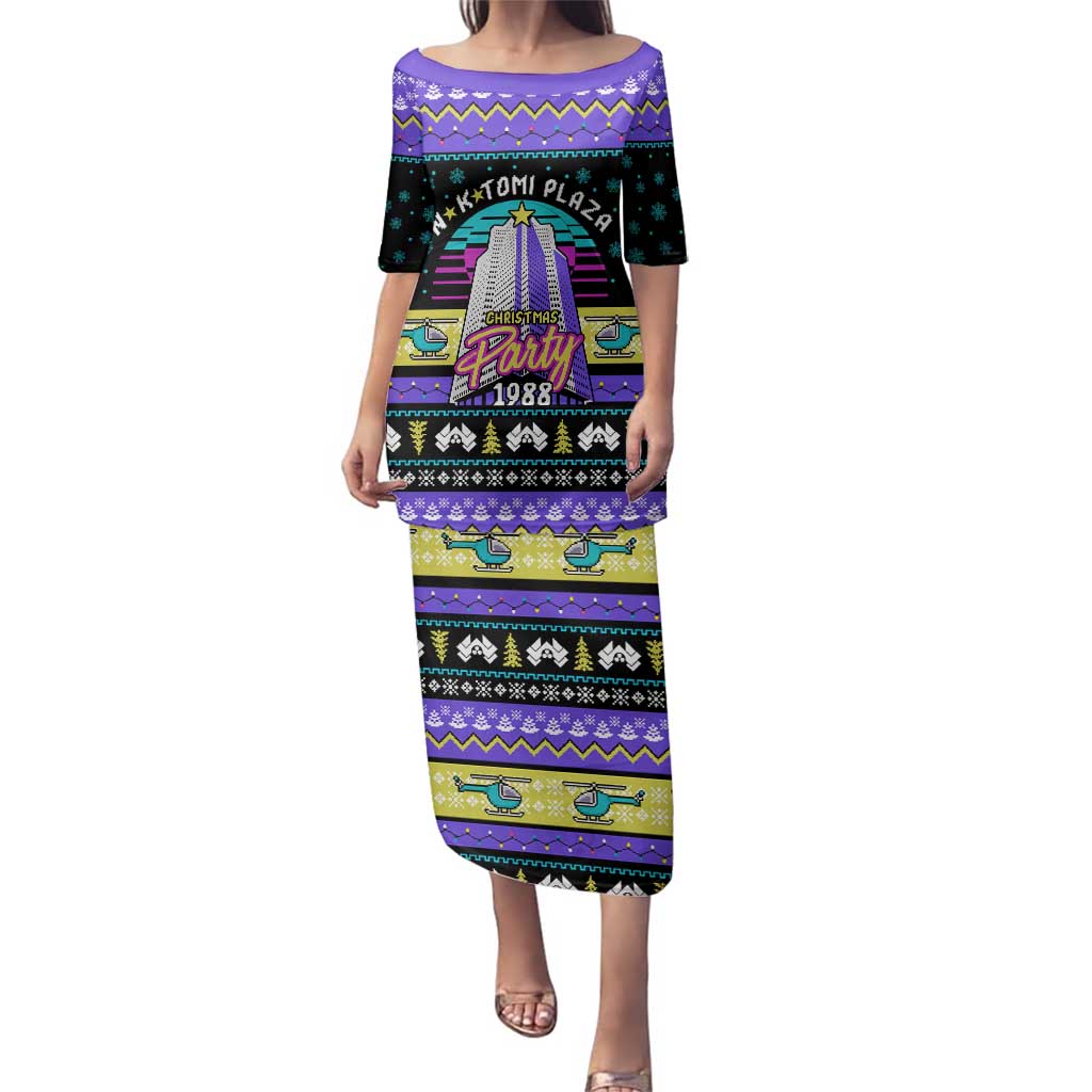 Christmas Party 1988 Nakatomi Plaza Family Matching Puletasi and Hawaiian Shirt Xmas Holiday Patterns - Wonder Print Shop