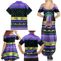 Christmas Party 1988 Nakatomi Plaza Family Matching Summer Maxi Dress and Hawaiian Shirt Xmas Holiday Patterns - Wonder Print Shop