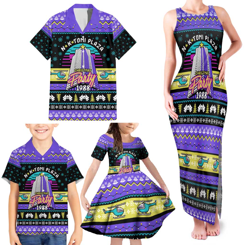 Christmas Party 1988 Nakatomi Plaza Family Matching Tank Maxi Dress and Hawaiian Shirt Xmas Holiday Patterns - Wonder Print Shop