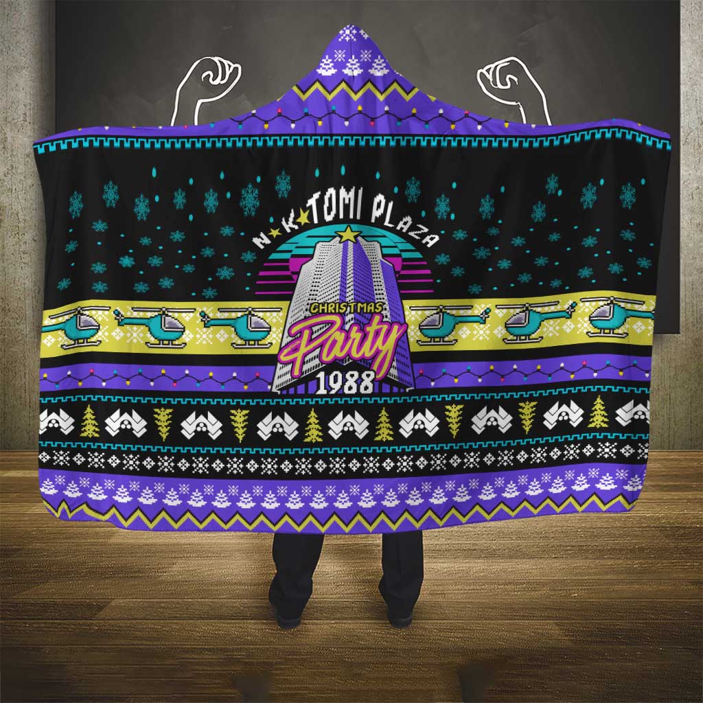 Christmas Party 1988 Nakatomi Plaza Hooded Blanket Xmas Holiday Patterns - Wonder Print Shop