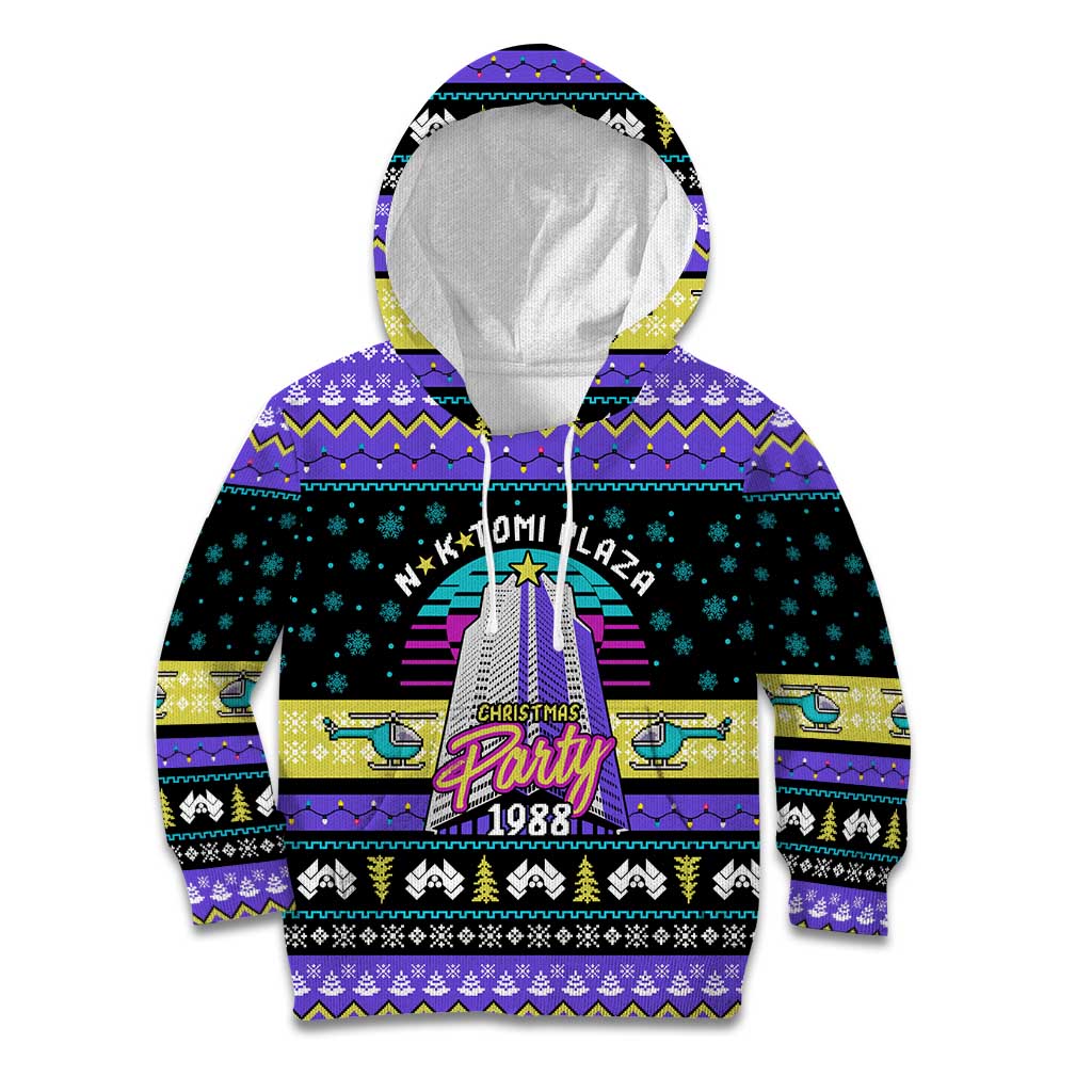 Christmas Party 1988 Nakatomi Plaza Kid Hoodie Xmas Holiday Patterns - Wonder Print Shop