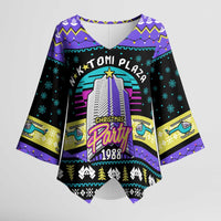 Christmas Party 1988 Nakatomi Plaza Kimono Sleeve Blouse Xmas Holiday Patterns - Wonder Print Shop