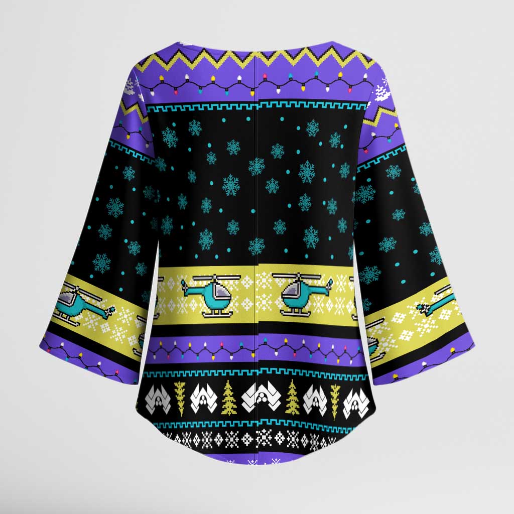 Christmas Party 1988 Nakatomi Plaza Kimono Sleeve Blouse Xmas Holiday Patterns - Wonder Print Shop