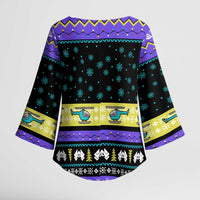 Christmas Party 1988 Nakatomi Plaza Kimono Sleeve Blouse Xmas Holiday Patterns - Wonder Print Shop