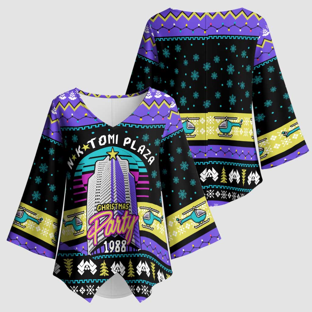 Christmas Party 1988 Nakatomi Plaza Kimono Sleeve Blouse Xmas Holiday Patterns - Wonder Print Shop