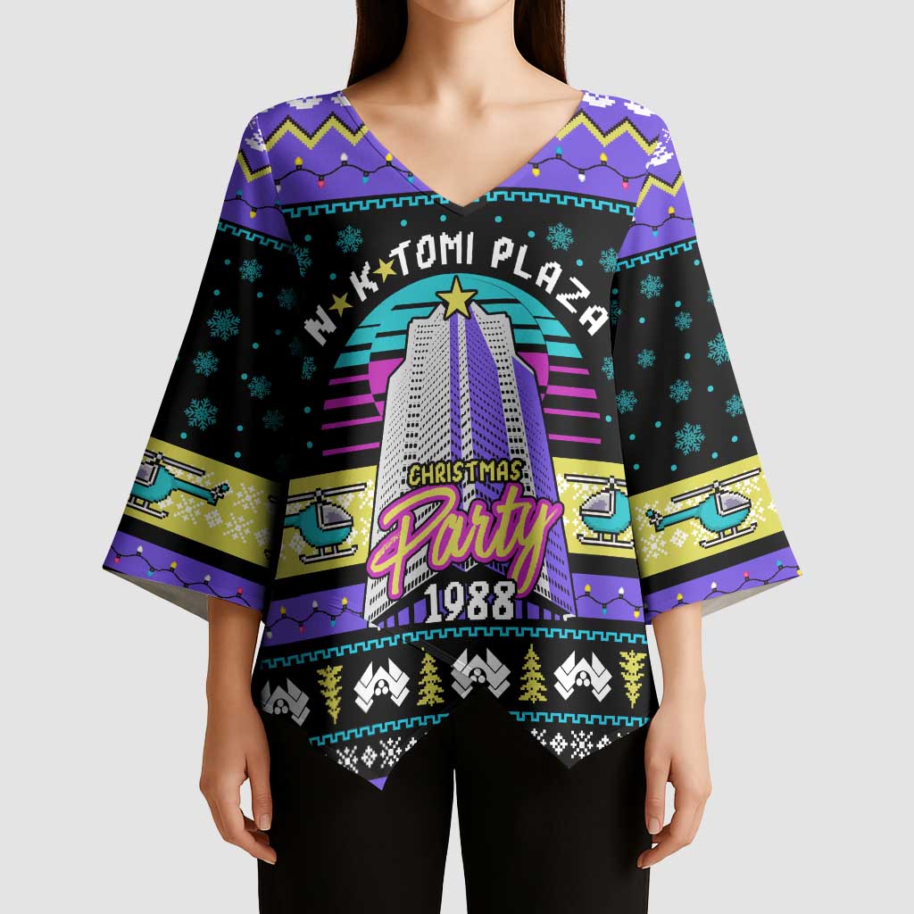 Christmas Party 1988 Nakatomi Plaza Kimono Sleeve Blouse Xmas Holiday Patterns - Wonder Print Shop