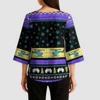 Christmas Party 1988 Nakatomi Plaza Kimono Sleeve Blouse Xmas Holiday Patterns - Wonder Print Shop