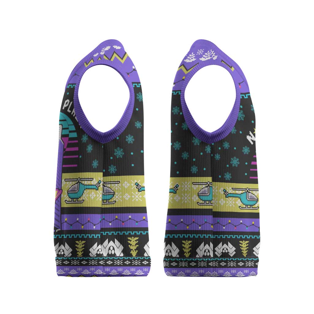 Christmas Party 1988 Nakatomi Plaza Christmas Knitted V-Neck Vest Xmas Holiday Patterns - Wonder Print Shop