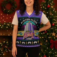 Christmas Party 1988 Nakatomi Plaza Christmas Knitted V-Neck Vest Xmas Holiday Patterns - Wonder Print Shop