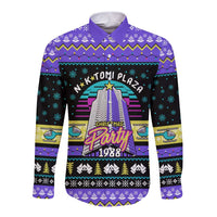 Christmas Party 1988 Nakatomi Plaza Long Sleeve Button Shirt Xmas Holiday Patterns - Wonder Print Shop