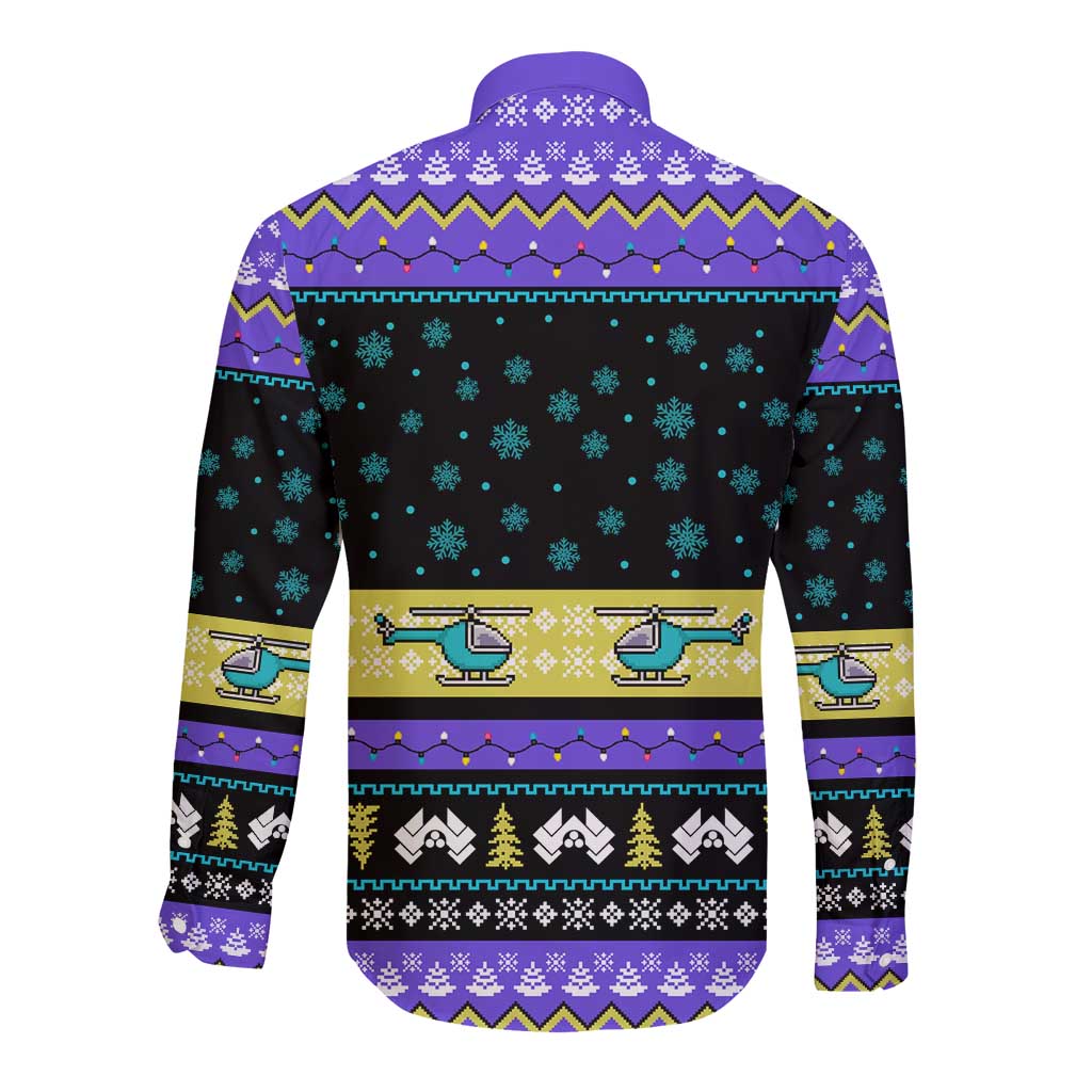 Christmas Party 1988 Nakatomi Plaza Long Sleeve Button Shirt Xmas Holiday Patterns - Wonder Print Shop