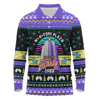 Christmas Party 1988 Nakatomi Plaza Long Sleeve Polo Shirt Xmas Holiday Patterns - Wonder Print Shop