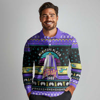 Christmas Party 1988 Nakatomi Plaza Long Sleeve Polo Shirt Xmas Holiday Patterns - Wonder Print Shop