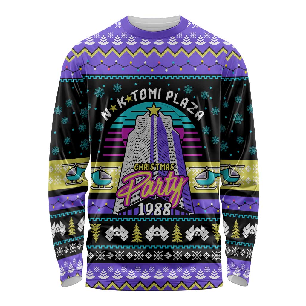 Christmas Party 1988 Nakatomi Plaza Long Sleeve Shirt Xmas Holiday Patterns - Wonder Print Shop