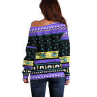 Christmas Party 1988 Nakatomi Plaza Off Shoulder Sweater Xmas Holiday Patterns - Wonder Print Shop